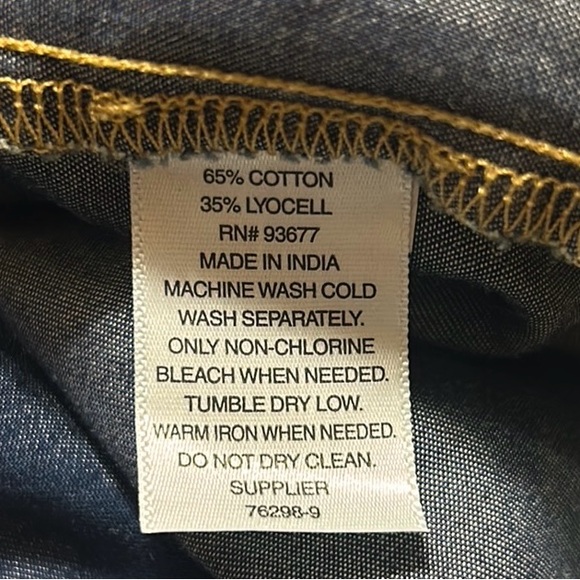 Women's denim look blouse - Picture 5 of 5